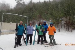 Donna-Well-Irene-and-John-Ferguson-John-Pierce-and-Ruth-Pfister-ski-out-the-back-of-the-hotel-